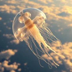 A Stratospheric Jellyfish photographed during a high-altitude research mission