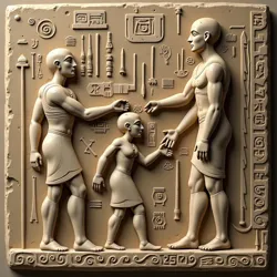 A clay tablet containing Enlil-nasir's original technical drawings for his revolutionary joint system