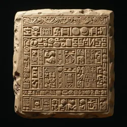 Clay tablet showing entertainment records