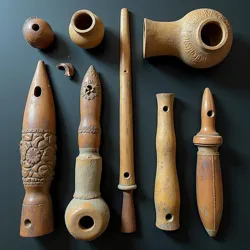 Collection of preserved maritime tools and navigational instruments recovered from the Kerguelen underwater archaeological sites