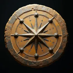 Ancient navigation marker showing precise stellar alignment patterns used in the Austral Navigation System