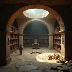 Ancient library chamber