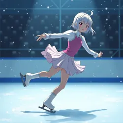 Dramatic skating sequence