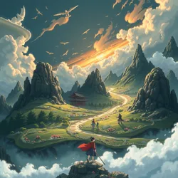 A mystical landscape seen in Mythical Journeys