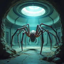 A controlled environment chamber at the [Planetary Adaptation Research Center](#) simulates various atmospheric conditions to study spider respiratory evolution