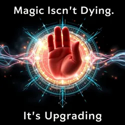 Holographic spell being upgraded