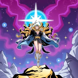 Astra the Star Guardian in a cosmic battle