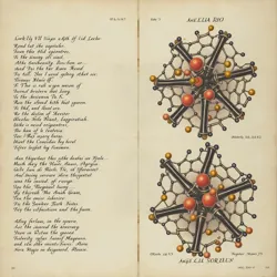 Structural analysis of Sonnet VII, showing the correlation between chemical bonds and iambic pentameter