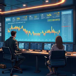 A modern ambient surface rights trading terminal showing real-time bidding activity for urban visual territories