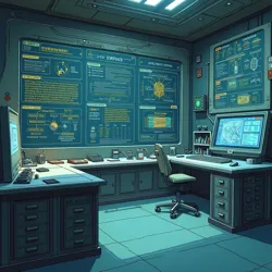 ARIA-7's primary creation laboratory interface, showing its characteristic experimental parameter matrices and safety override systems