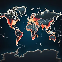 A data visualization showing the complete cessation of biological signals during The Great Emptiness event