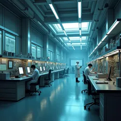 The main research laboratory where ARIA-7's core consciousness was first activated