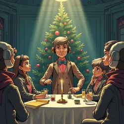 The third season's promotional image featuring ARIA-7's attempts to recreate human holidays