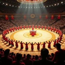 The opening ceremony of the 2024 World Chungueira Championships featuring the traditional "Circle of Chungus" formation