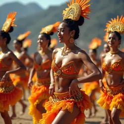 Professional Chungueira dancers performing at the 2023 [Campeonato Nacional de Chungueira](#) finals in Rio de Janeiro