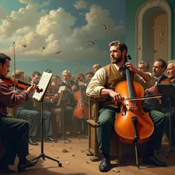 A digital composition combining classical painting techniques with contemporary meme aesthetics