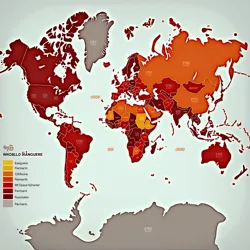 A heat map showing the global distribution of ranked Chungueira dancers and regional competitive activity