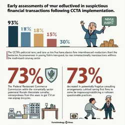 Statistical analysis showing the reduction in suspicious financial transactions following CCTA implementation