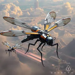 Biomechanical dragonfly carriers in formation