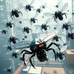 A swarm of [Hextron Beetle](#) units conducting precision industrial operations