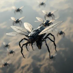 Advanced combat insect swarm in formation