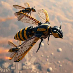 Combat wasp unit in attack formation