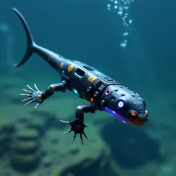 Cybernetic axolotl swimming