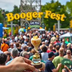 A vibrant crowd at Booger Fest 2023