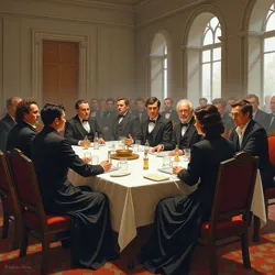 The inaugural meeting of the Council of Social Harmony in 1875, marking the beginning of the GSR