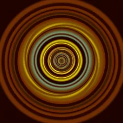 A swirling animated illusion showing a series of concentric circles creating a hypnotic effect