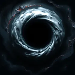 An artist's depiction of a black hole with its event horizon