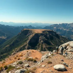 The breathtaking landscape of the Astraea Plateau, showcasing its rugged terrain and unique geological formations.