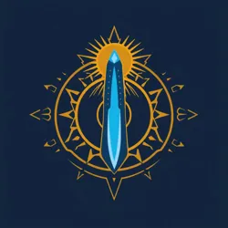 The emblem of the Celestial Institute of Archaeology, representing its mission to uncover the mysteries of ancient alien artifacts.