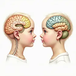 Medical diagram comparing natural and modified development