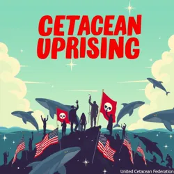 Illustration of cetaceans rallying during the uprising