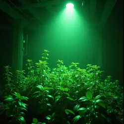 Living plants exhibiting the Infragreen effect under controlled laboratory conditions