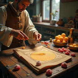 A recreation of an ancient Sucramental candy-making ceremony