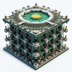 The central processing unit of the HCFG, showing its distinctive geodesic wave emission array