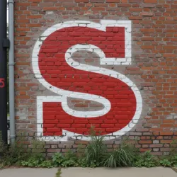 A Cool S design found on a brick wall in the [Everdale District](#), circa 1983