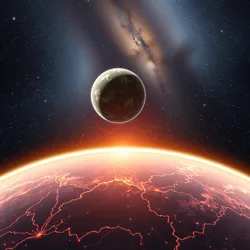 Conceptual illustration of a universe approaching heat death