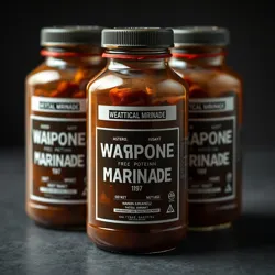 Standard-issue tactical marinade containers with safety seals intact