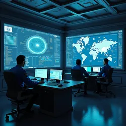 The standardized CDO command center layout, featuring holographic threat assessment displays and neural-linked response systems