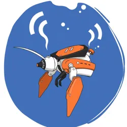 Image: Illustration of a robotic marine organism using sonar slang for communication