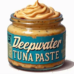 A sample of Deepwater Tuna Paste in its characteristic industrial-grade containment vessel