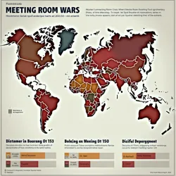 Statistical analysis of meeting room territorial disputes over a six-month period