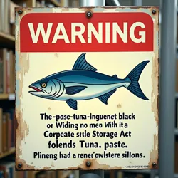 Standard warning signage required by the Corporate Food Storage Act following multiple paste-related incidents