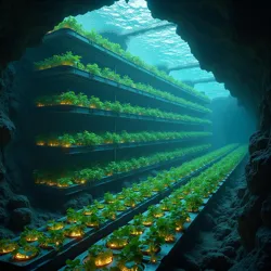 Underground hydroponic array