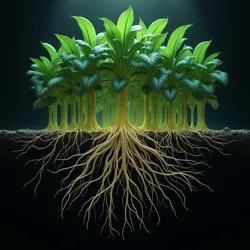 Engineered root system visualization