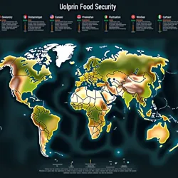 A real-time visualization of global food distribution patterns and resource allocation