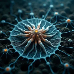 Neural network patterns in fungal colonies